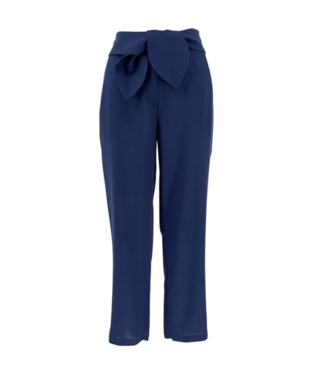 chicard linen-blend pants bow1
